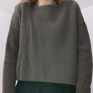 Olive cropped sweater